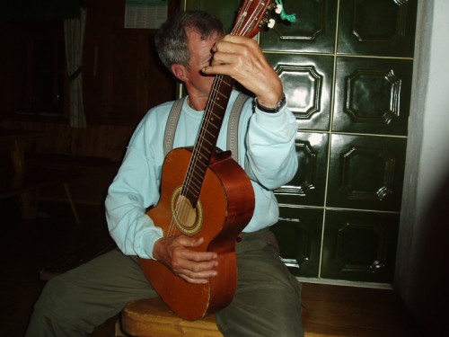 Horngacher, alias Rechensau Toni (Gletscherbauer) in seinem Element