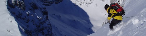 Abfahrt in das Wehrgrubenjoch