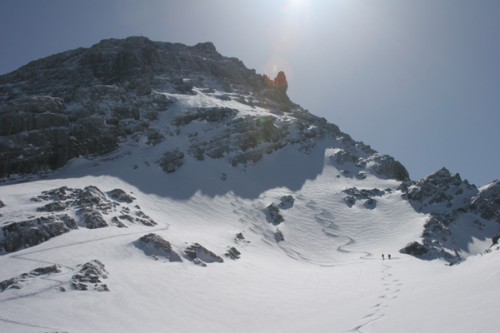 Spuren an der Nordwestseite des Gr.Ochsenhorns