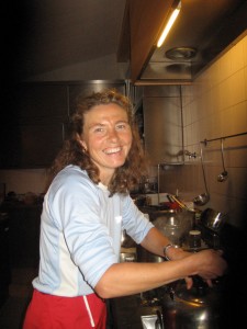 Sabine in Aktion