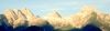 Der Loferer Steinberg mit Ochsenhrner links, Reifhrner in der Mitte und dem Breithorn rechts. Die Htte liegt in der Senke zwischen Reifhrner und Breithorn.