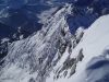 Blick vom Gipfel zur Ostflanke der Geislhoerner. Auch diese Flanke ist schon mit Schi befahren worden